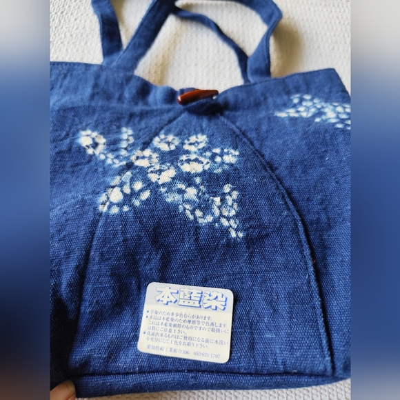 Genuine Indigo Dyed Tote Bag Japan - Picture 3 of 9